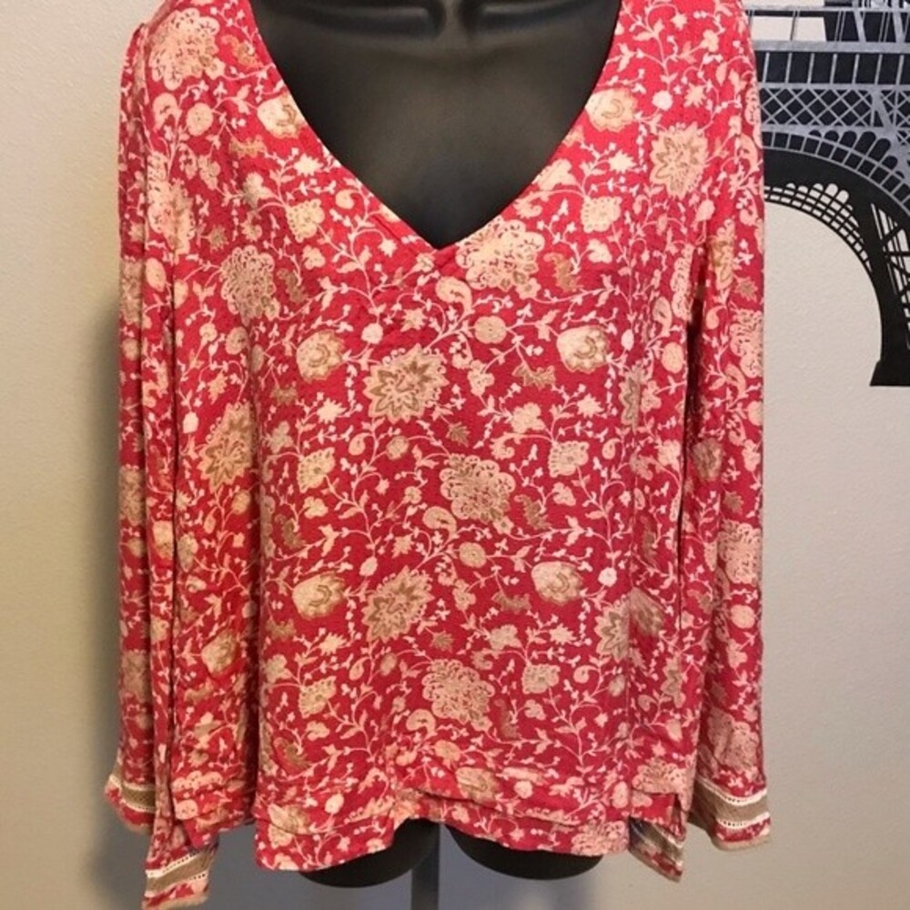 O'Neill Juniors Landon Floral Printed Peasant Top – NWT Size M 💥